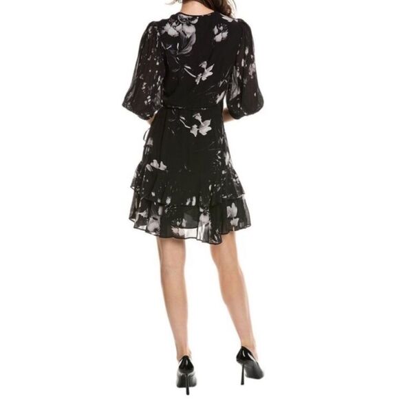 AllSaints Ari Pauline Floral Print Faux Wrap Dress - Picture 2 of 8